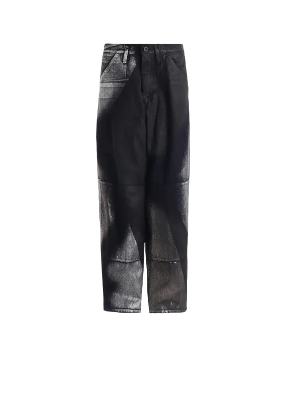8OZ DENIM FOIL PRINT WORK PANTS made by Yohji Yamamoto