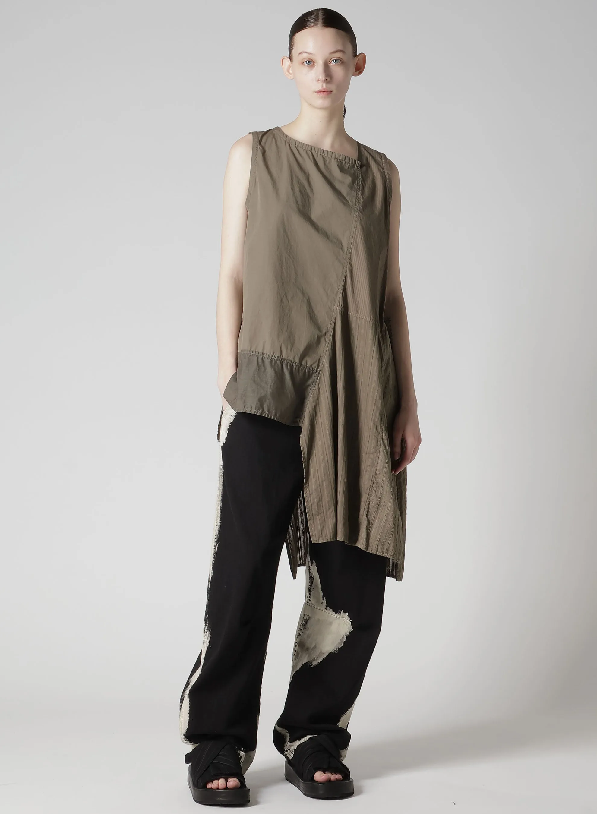 PATCHWORK ASYMETERIC SLEEVELESS BLOUSE sold by Yohji Yamamoto product image thumbnail 4