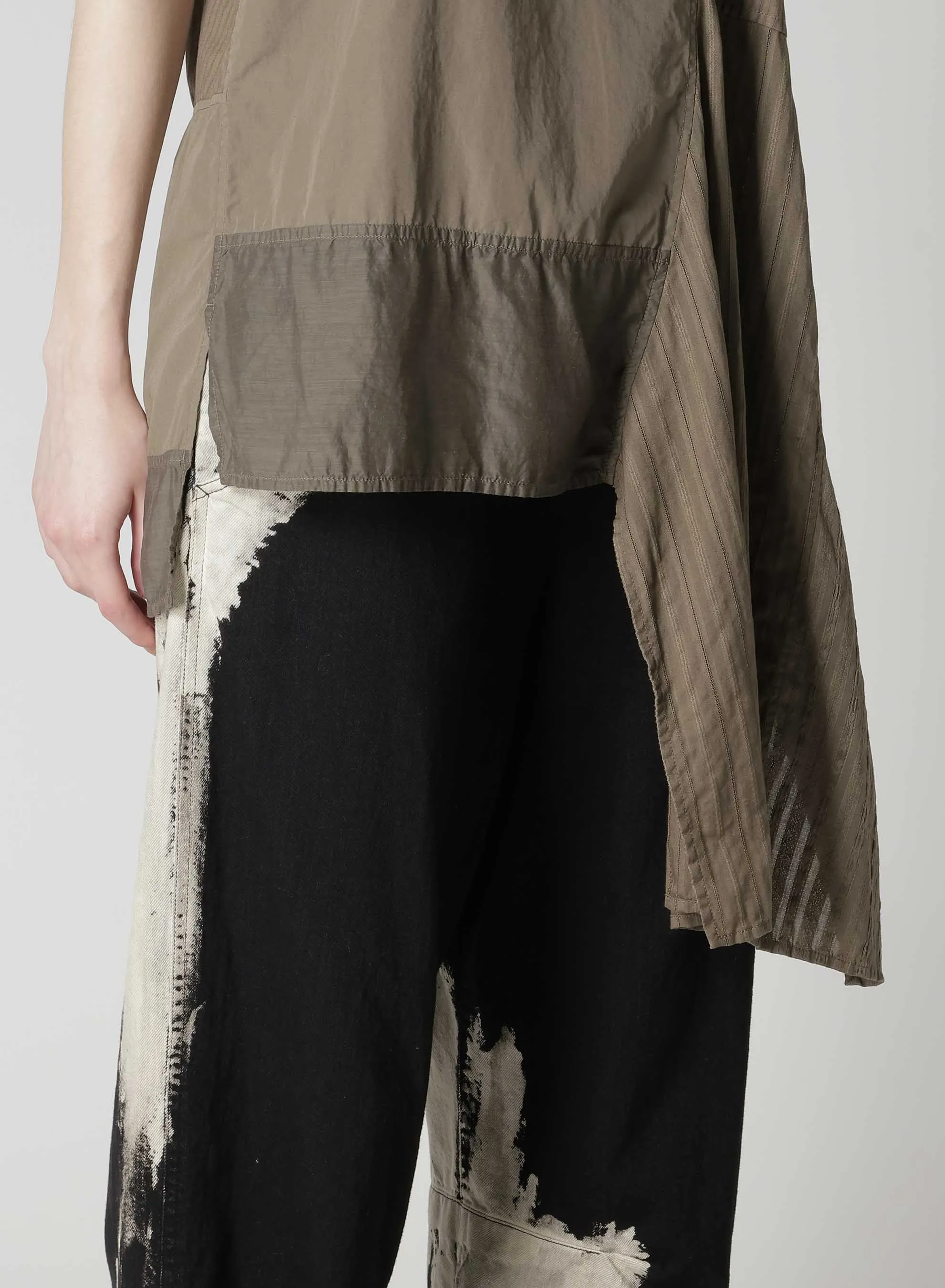 PATCHWORK ASYMETERIC SLEEVELESS BLOUSE sold by Yohji Yamamoto product image thumbnail 3