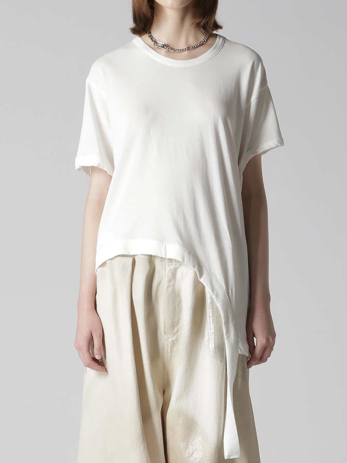 HARD-TWISTED JERSEY HOLLOW TEE A sold by Yohji Yamamoto product image thumbnail 2