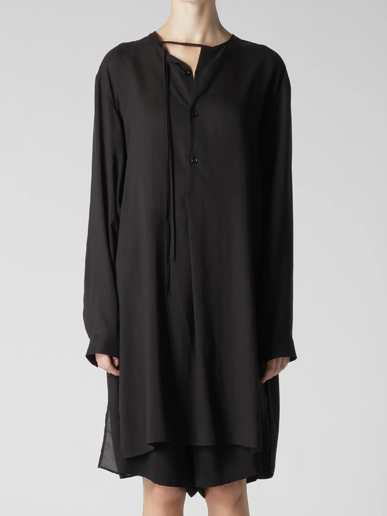 CELLULOSE LAWN DRAW STRING BLOUSE sold by Yohji Yamamoto product image thumbnail 2
