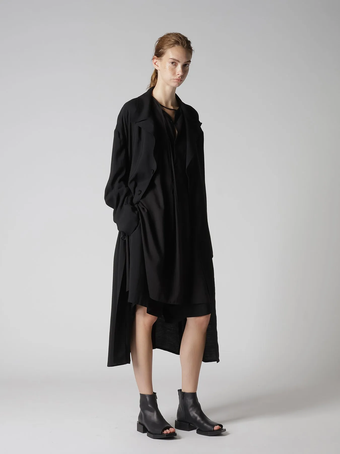 CELLULOSE LAWN DRAW STRING BLOUSE sold by Yohji Yamamoto product image thumbnail 4