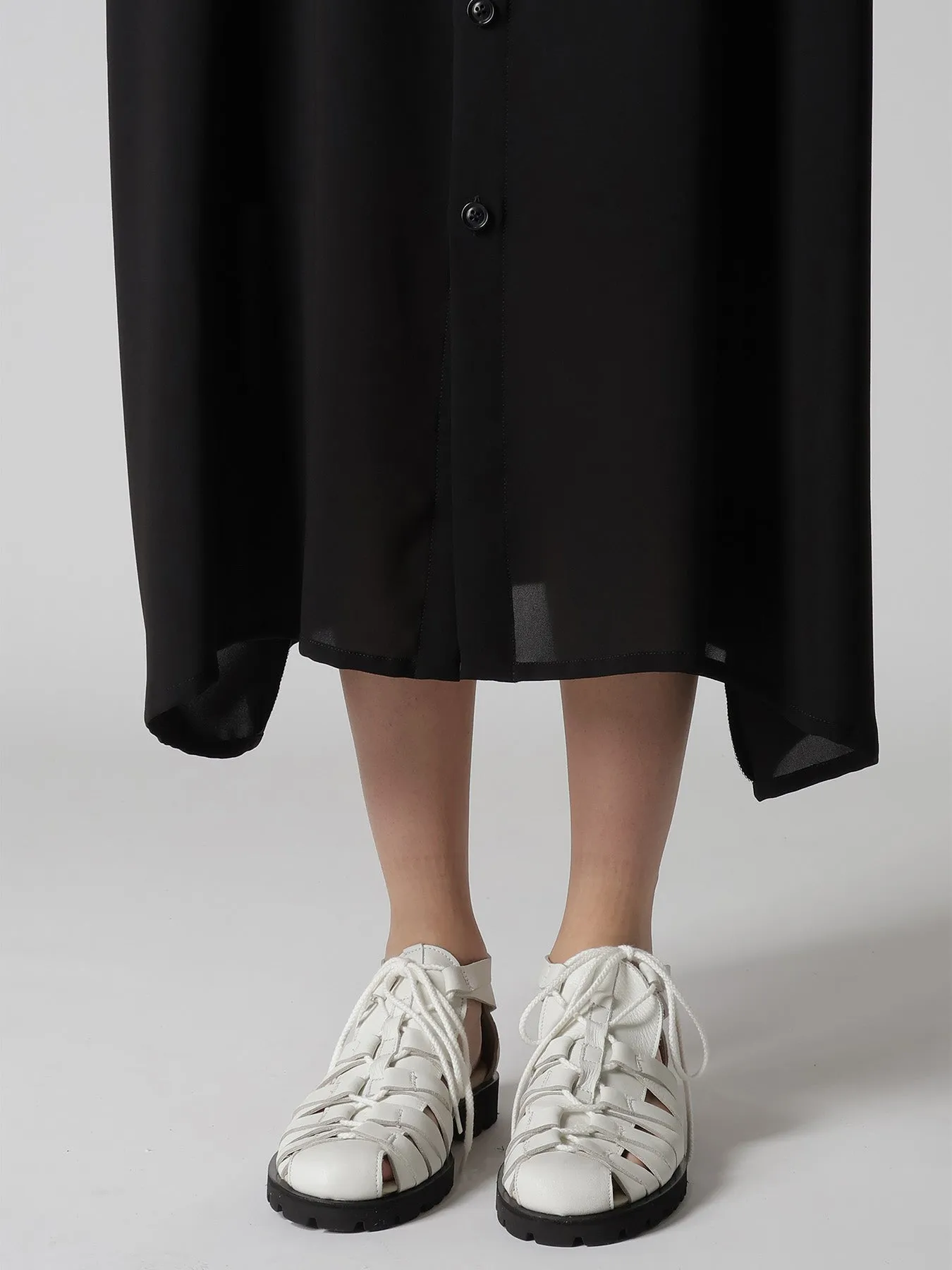 TA/PE GEORGETTE SHIRT DRESS sold by Yohji Yamamoto product image thumbnail 5