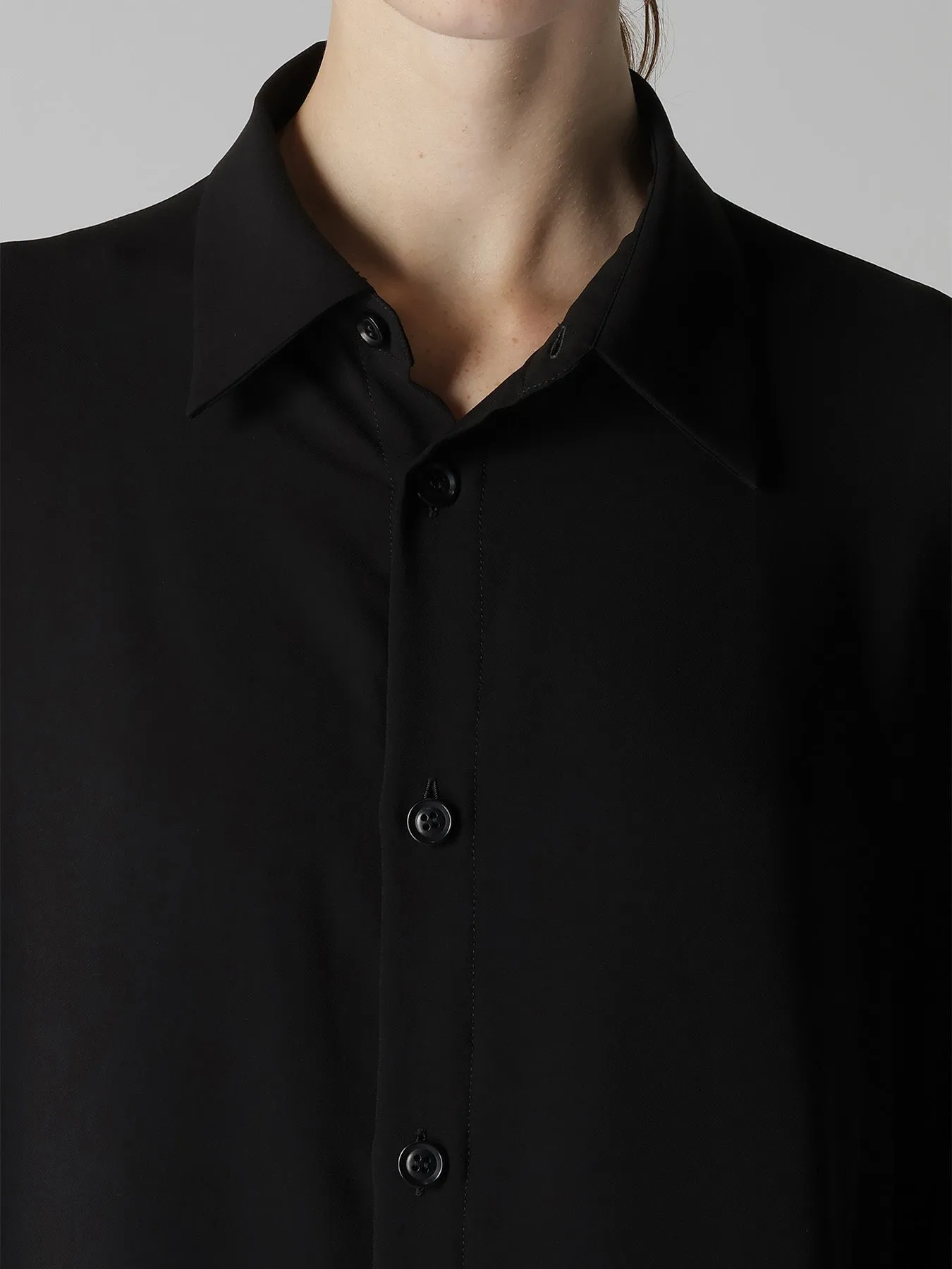 TA/PE GEORGETTE SHIRT DRESS sold by Yohji Yamamoto product image thumbnail 3