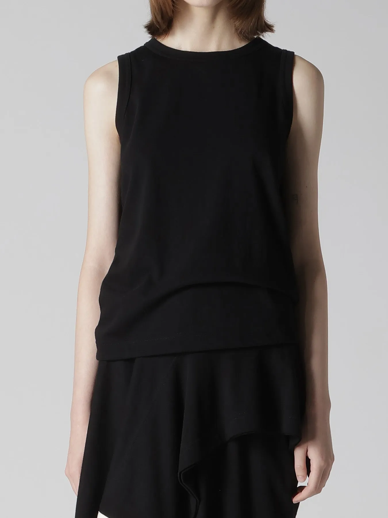 JERSEY BACK LINE SLEEVELESS TEE sold by Yohji Yamamoto product image thumbnail 2