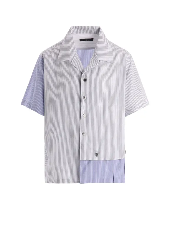 OPEN COLLAR SHORT SLEEVE BLOUSE made by Yohji Yamamoto