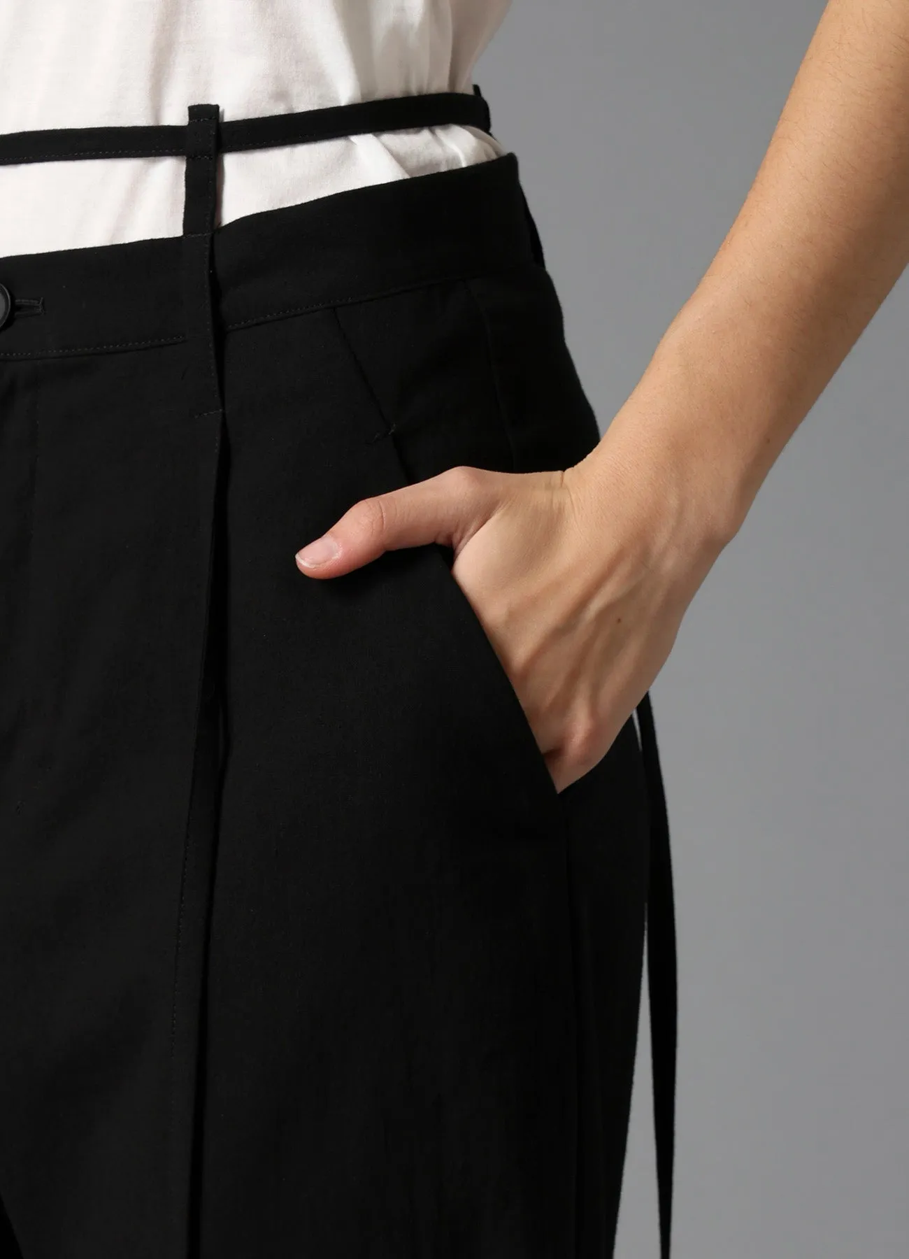 C/LI MUSLIN HANGING STRAP PANTS sold by Yohji Yamamoto product image thumbnail 5
