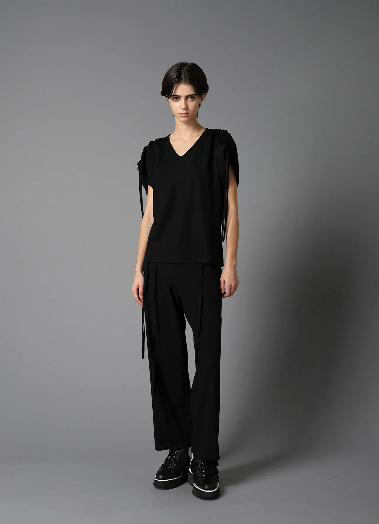 C/LI MUSLIN HANGING STRAP PANTS sold by Yohji Yamamoto product image thumbnail 2