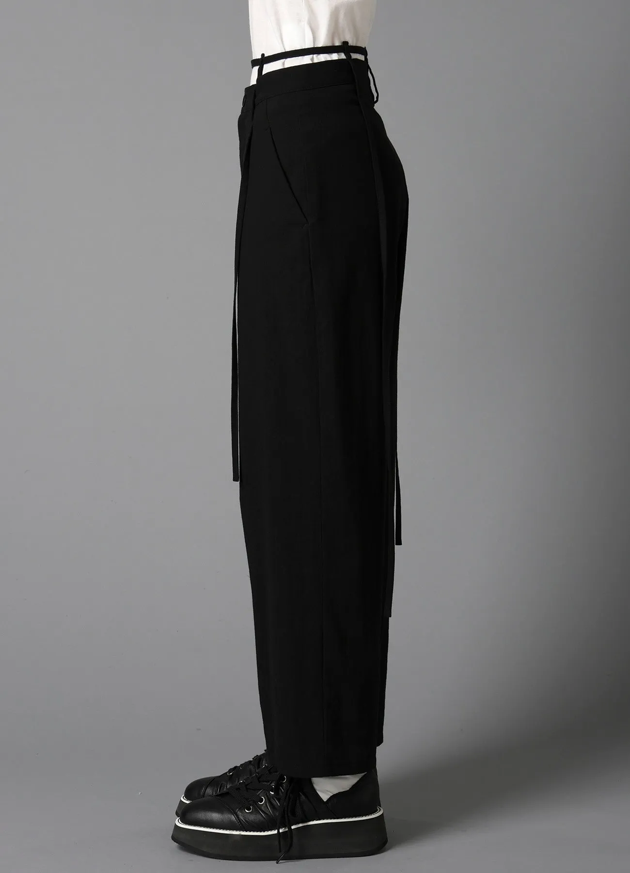 C/LI MUSLIN HANGING STRAP PANTS sold by Yohji Yamamoto product image thumbnail 3