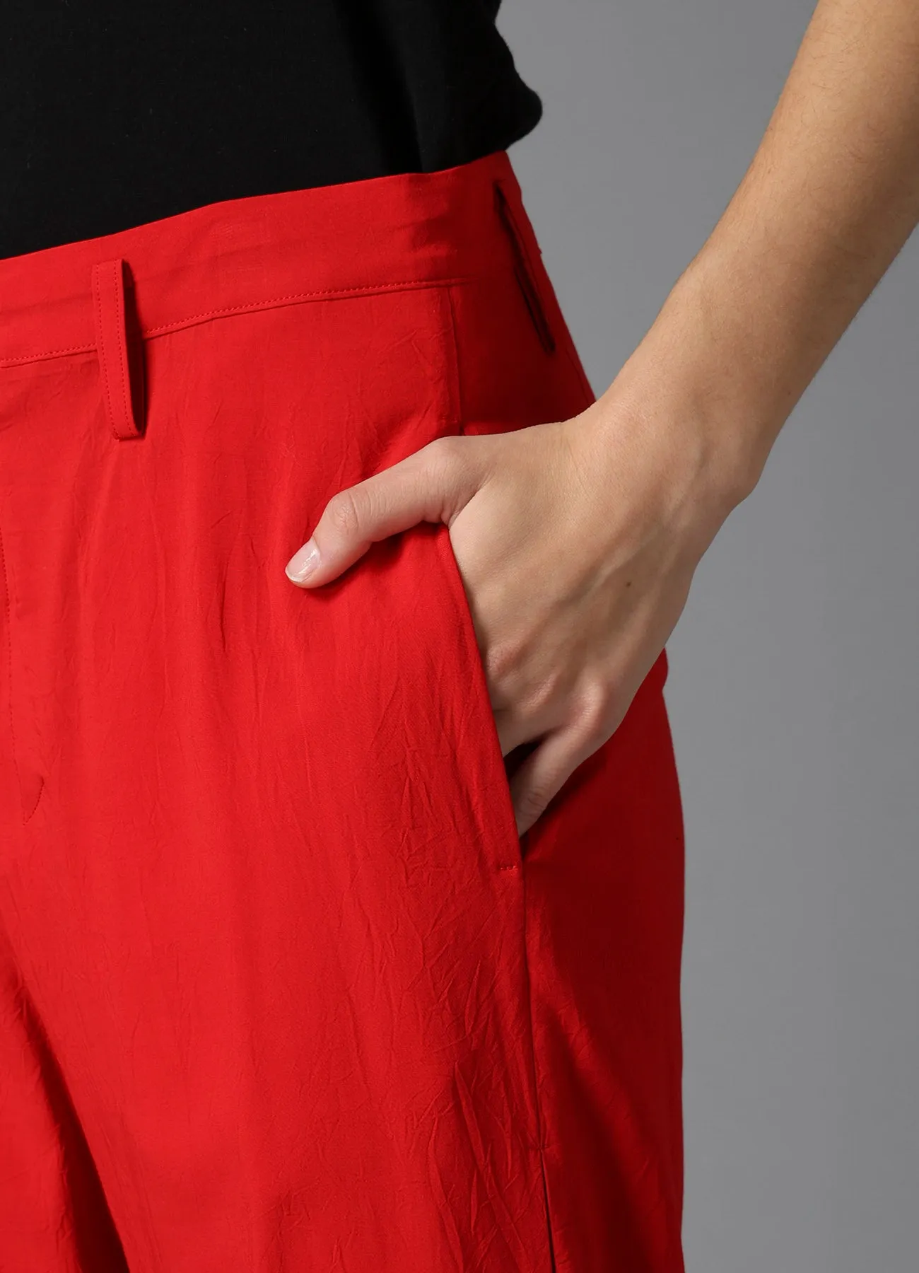 RY/ WRINKLED LAWN SLIT SLIM PANTS sold by Yohji Yamamoto product image thumbnail 5