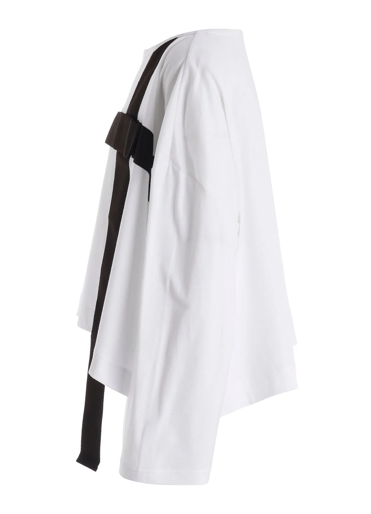 RIBBON TAPE DETAIL LONG-SLEEVE LONG T-SHIRT sold by Yohji Yamamoto product image thumbnail 3