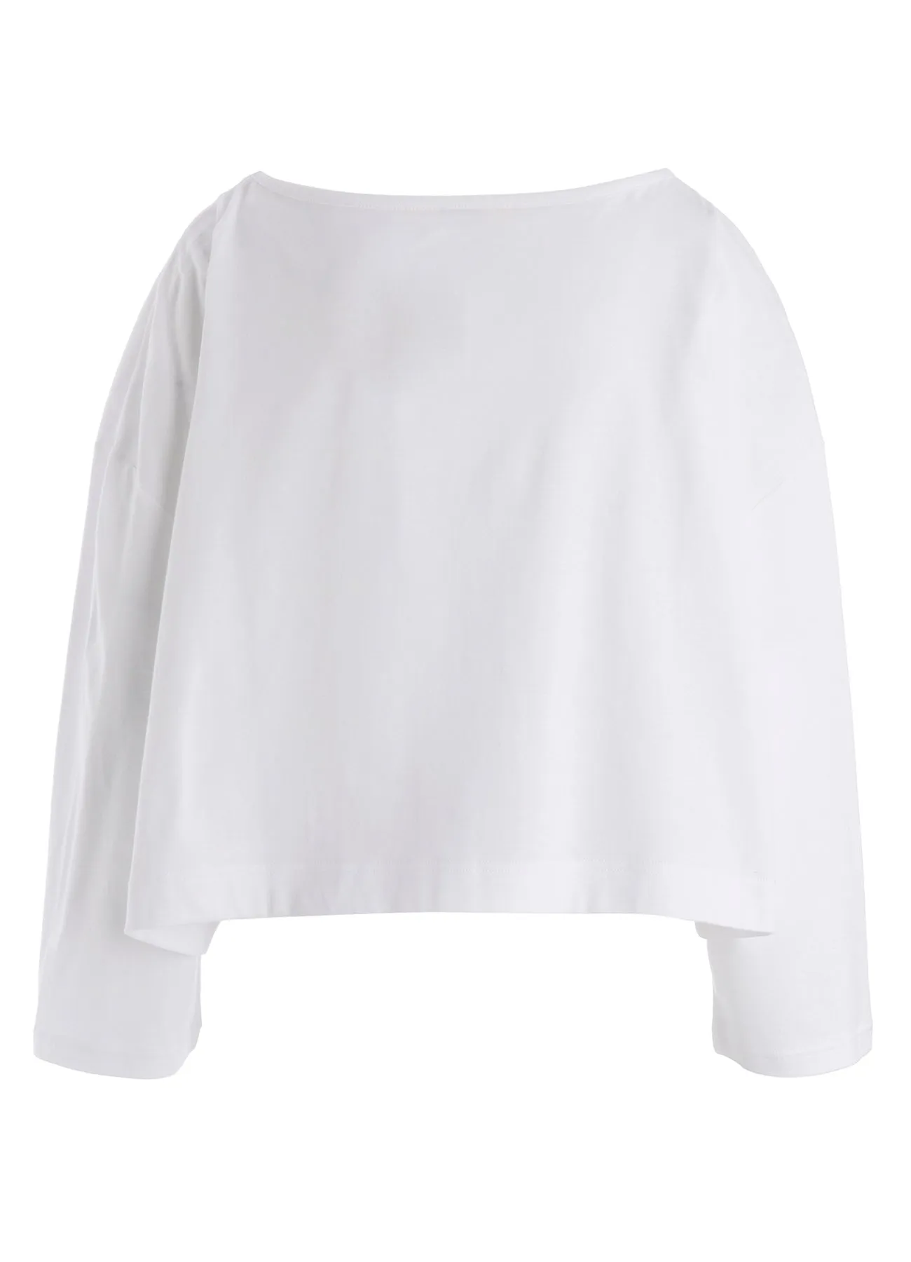 RIBBON TAPE DETAIL LONG-SLEEVE LONG T-SHIRT sold by Yohji Yamamoto product image thumbnail 4