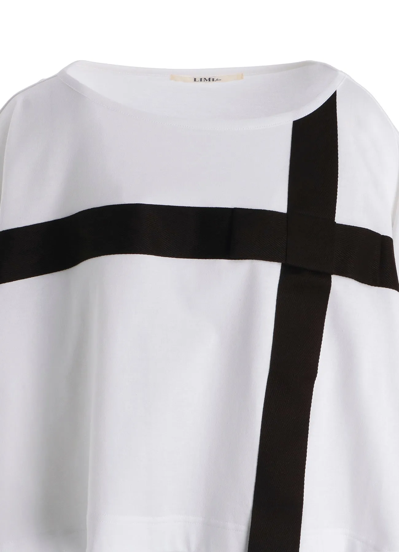 RIBBON TAPE DETAIL LONG-SLEEVE LONG T-SHIRT sold by Yohji Yamamoto product image thumbnail 5