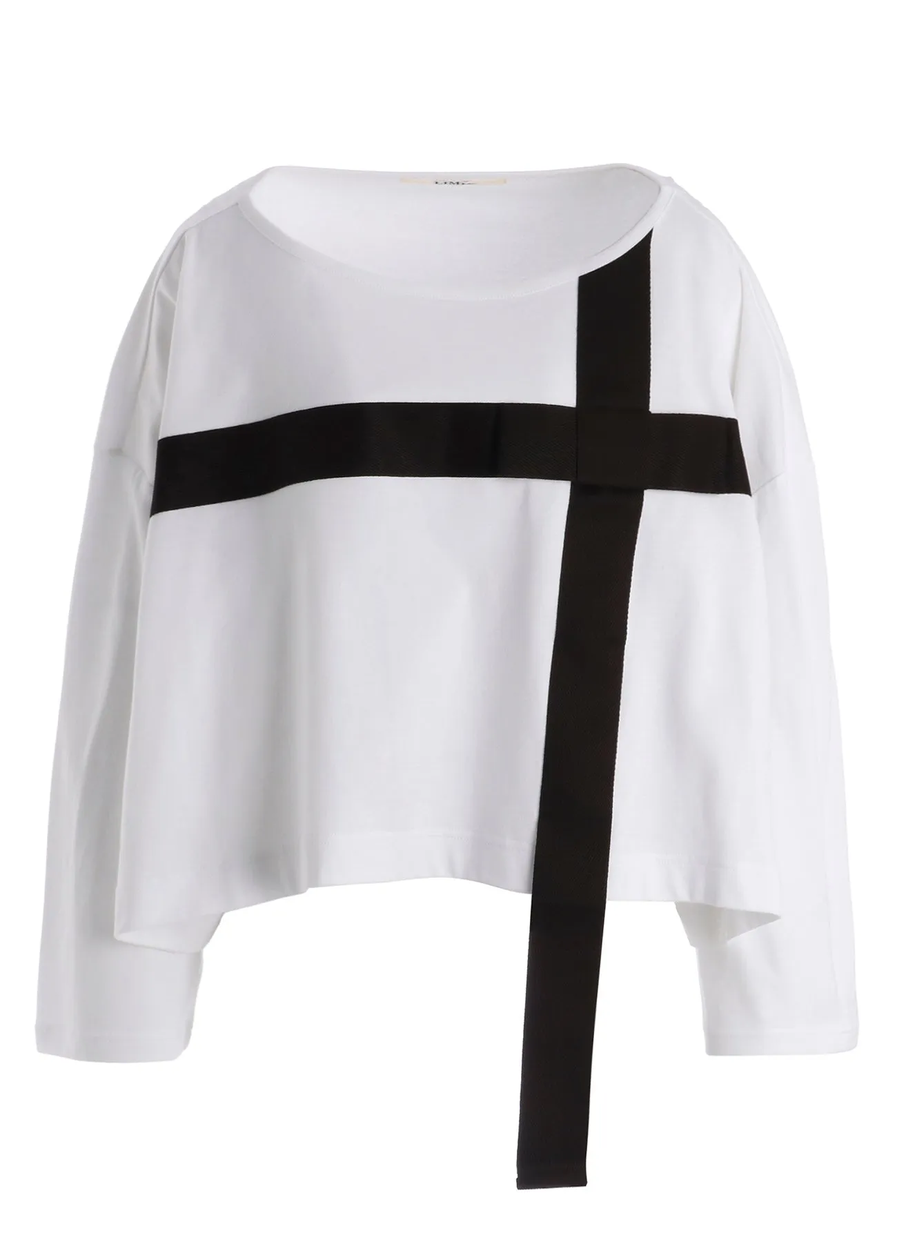 RIBBON TAPE DETAIL LONG-SLEEVE LONG T-SHIRT sold by Yohji Yamamoto product image thumbnail 2
