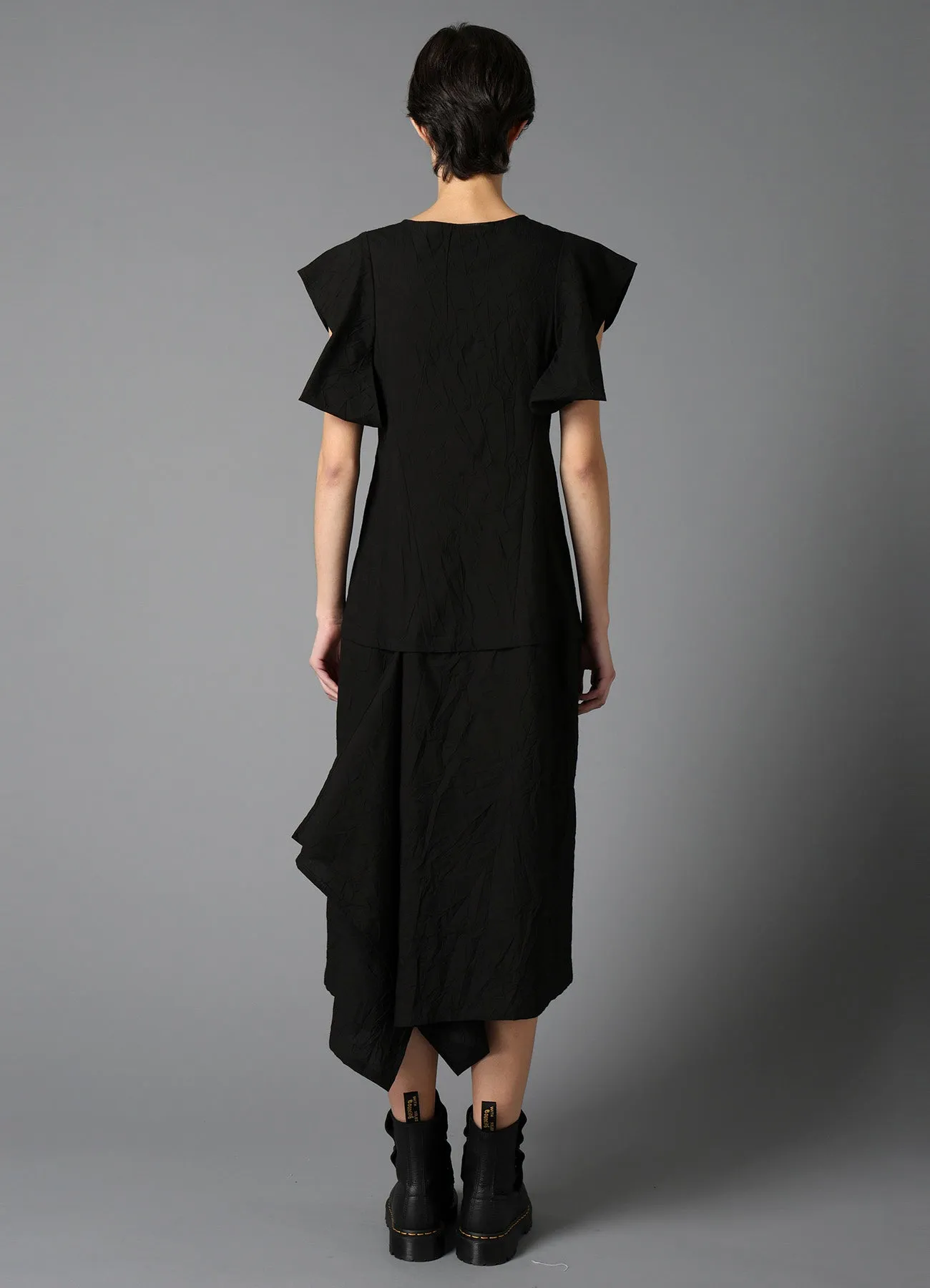 WRINKLED TYPEWRITER DESIGNED SLEEVE DRESS sold by Yohji Yamamoto product image thumbnail 4