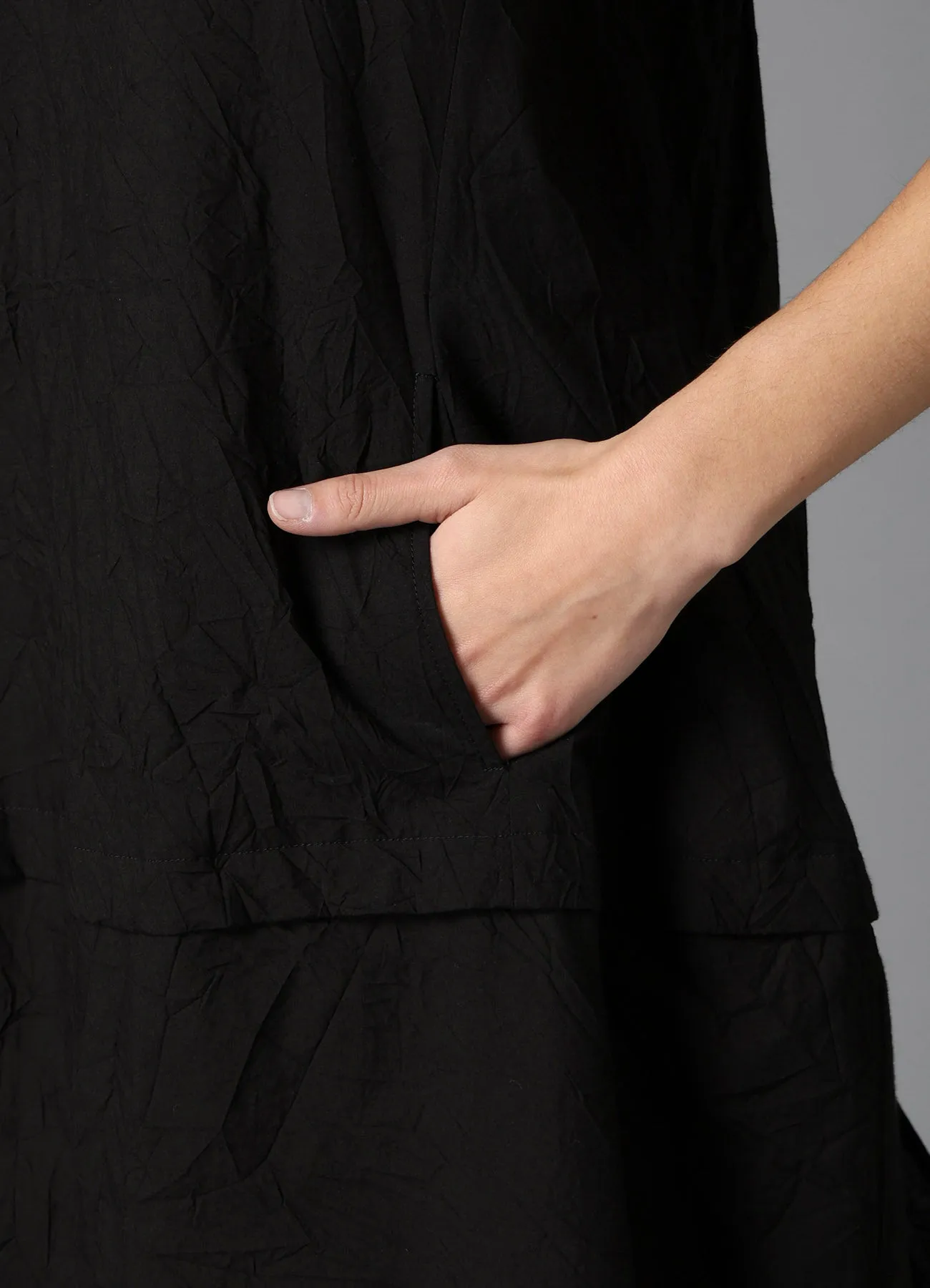 WRINKLED TYPEWRITER DESIGNED SLEEVE DRESS sold by Yohji Yamamoto product image thumbnail 5