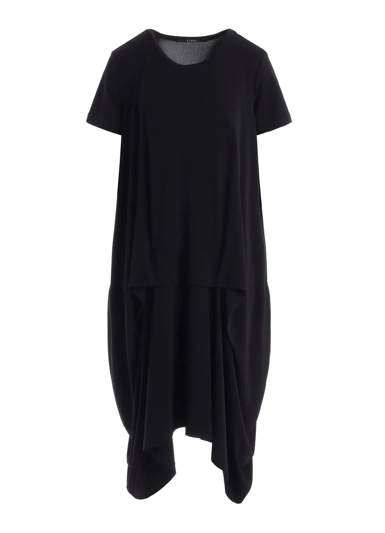 HIGH TWIST SMOOTH RAYON SHORT SLEEVE TUCK DRESS sold by Yohji Yamamoto product image thumbnail 2