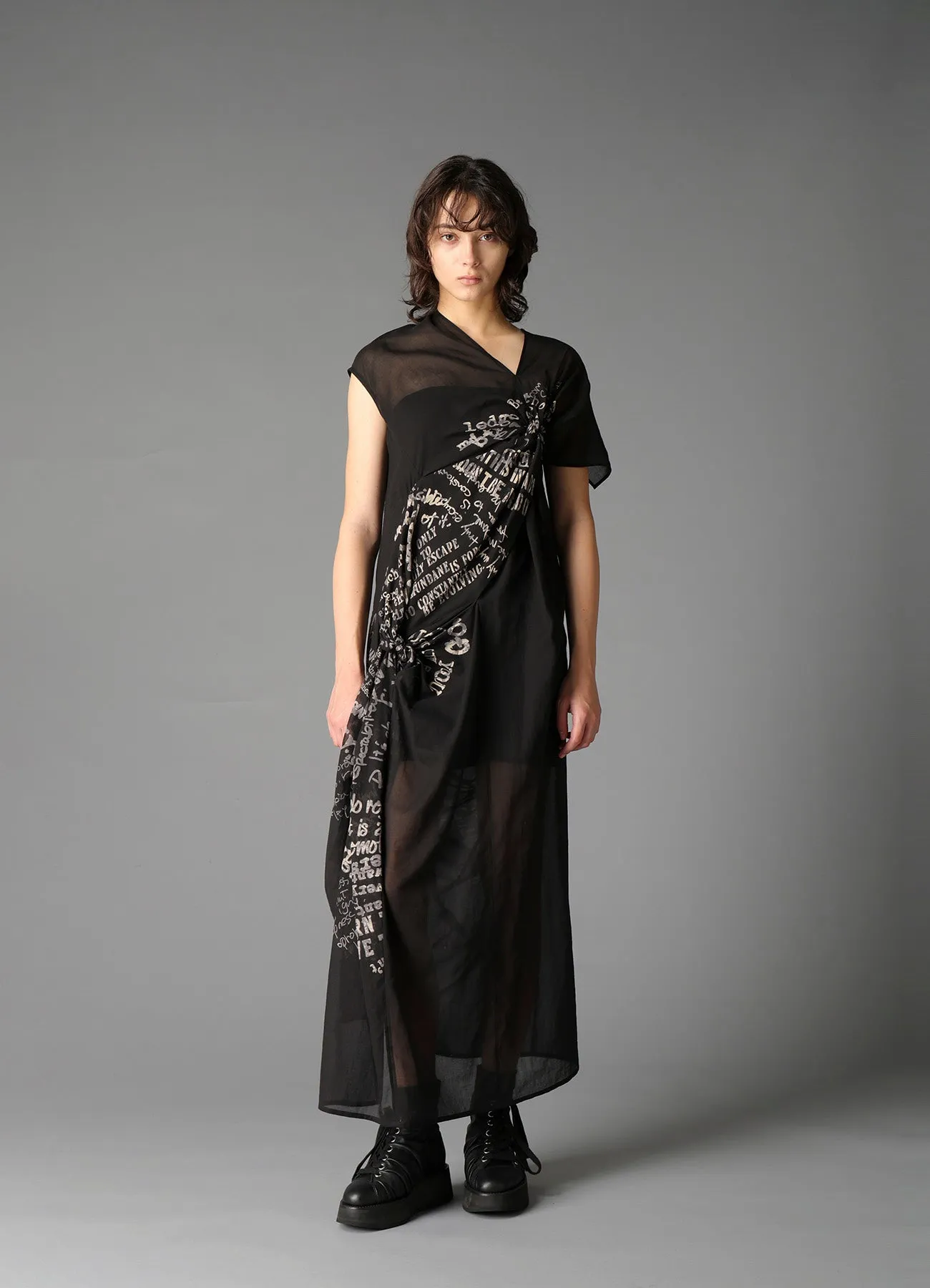 MESSAGES PT TWISTED DRESS B sold by Yohji Yamamoto product image thumbnail 2
