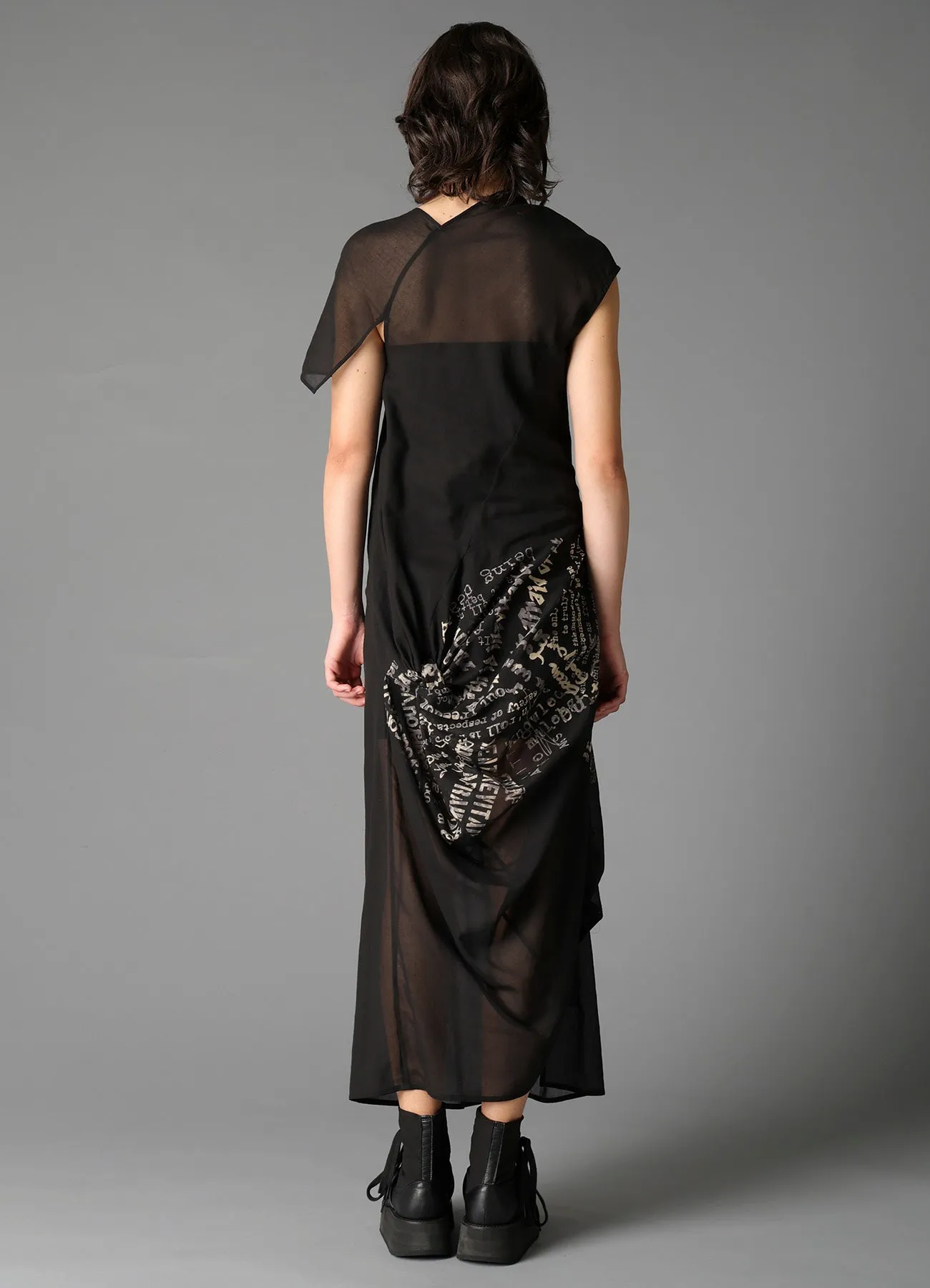 MESSAGES PT TWISTED DRESS B sold by Yohji Yamamoto product image thumbnail 4