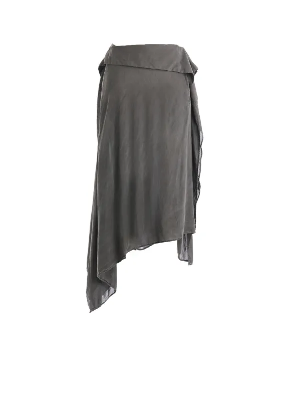 GARMENT-DYED LAWN SQUARE SKIRT A made by Yohji Yamamoto