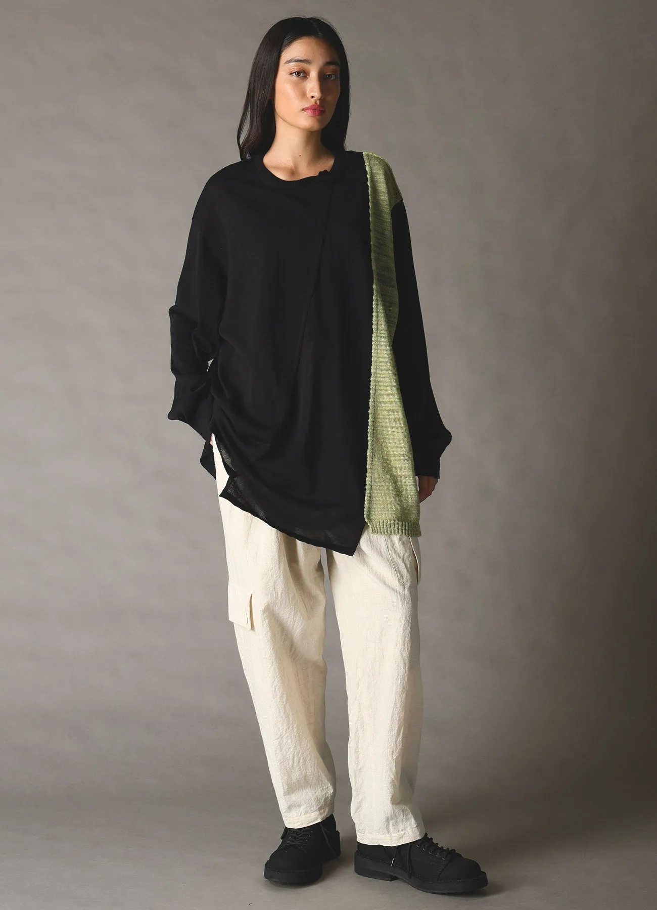 COTTON WOOL FLAX BROAD POCKET SLIM PANTS sold by Yohji Yamamoto product image thumbnail 4