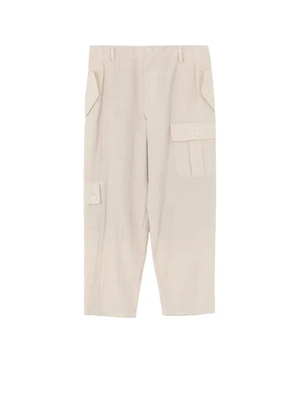 COTTON WOOL FLAX BROAD POCKET SLIM PANTS made by Yohji Yamamoto