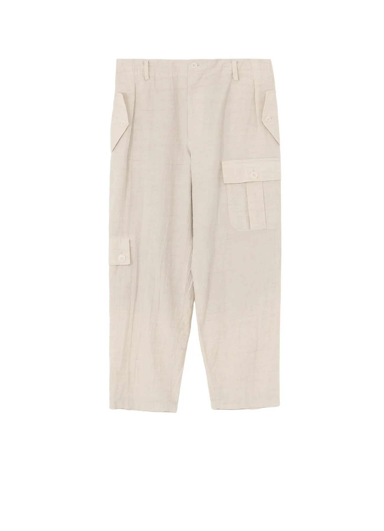 COTTON WOOL FLAX BROAD POCKET SLIM PANTS sold by Yohji Yamamoto