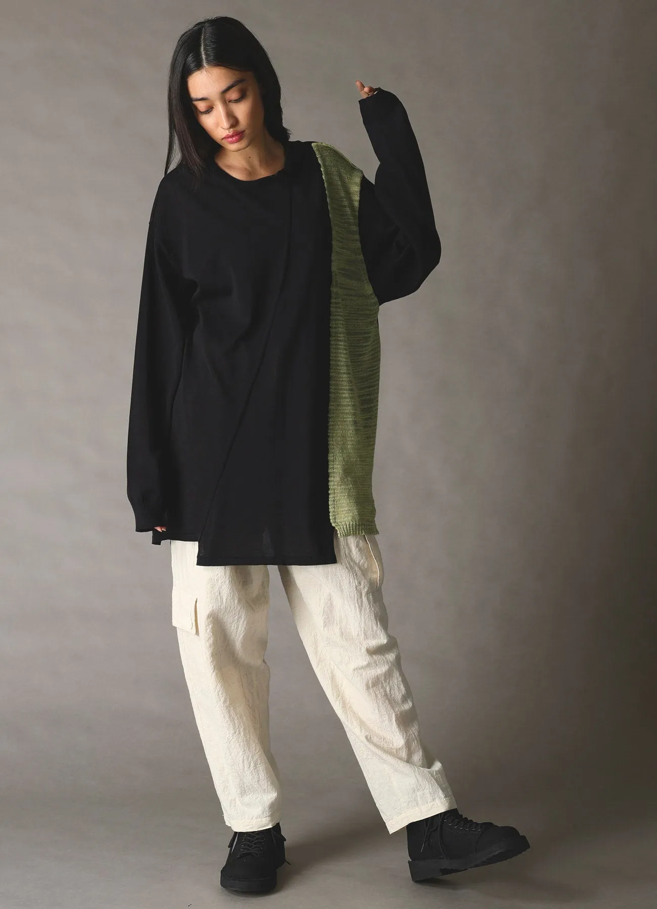 COTTON WOOL FLAX BROAD POCKET SLIM PANTS sold by Yohji Yamamoto product image thumbnail 2