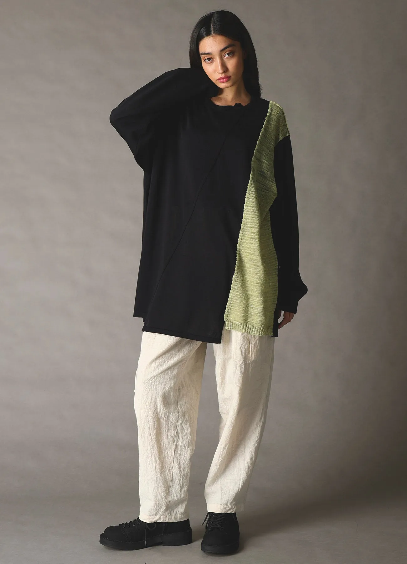 COTTON WOOL FLAX BROAD POCKET SLIM PANTS sold by Yohji Yamamoto product image thumbnail 3