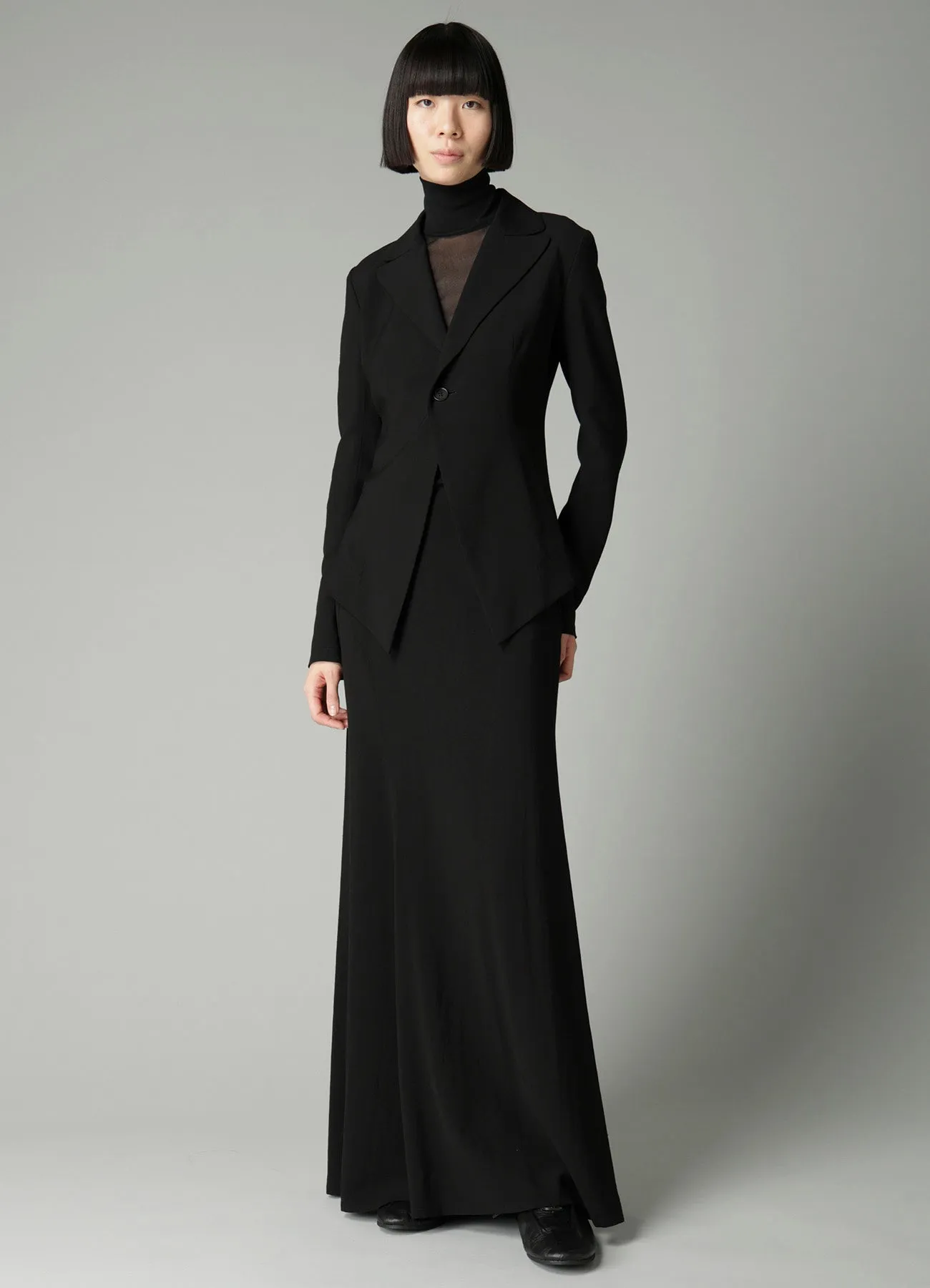 Ry/Li TROPICAL DIAGONAL CUTTING LONG SKIRT sold by Yohji Yamamoto product image thumbnail 2