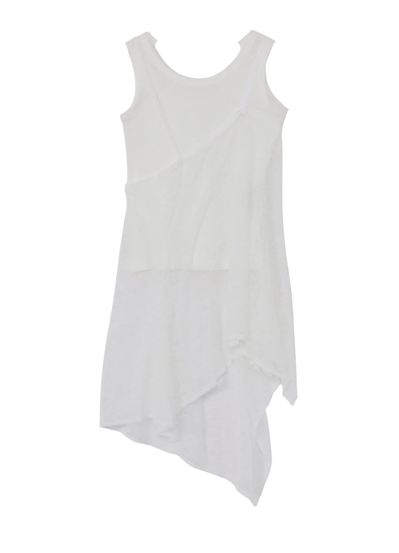 COTTON SINGLE JERSEY LACE TANK TOP sold by Yohji Yamamoto product image thumbnail 3