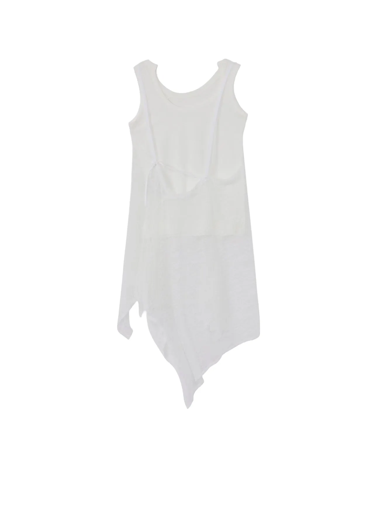 COTTON SINGLE JERSEY LACE TANK TOP sold by Yohji Yamamoto