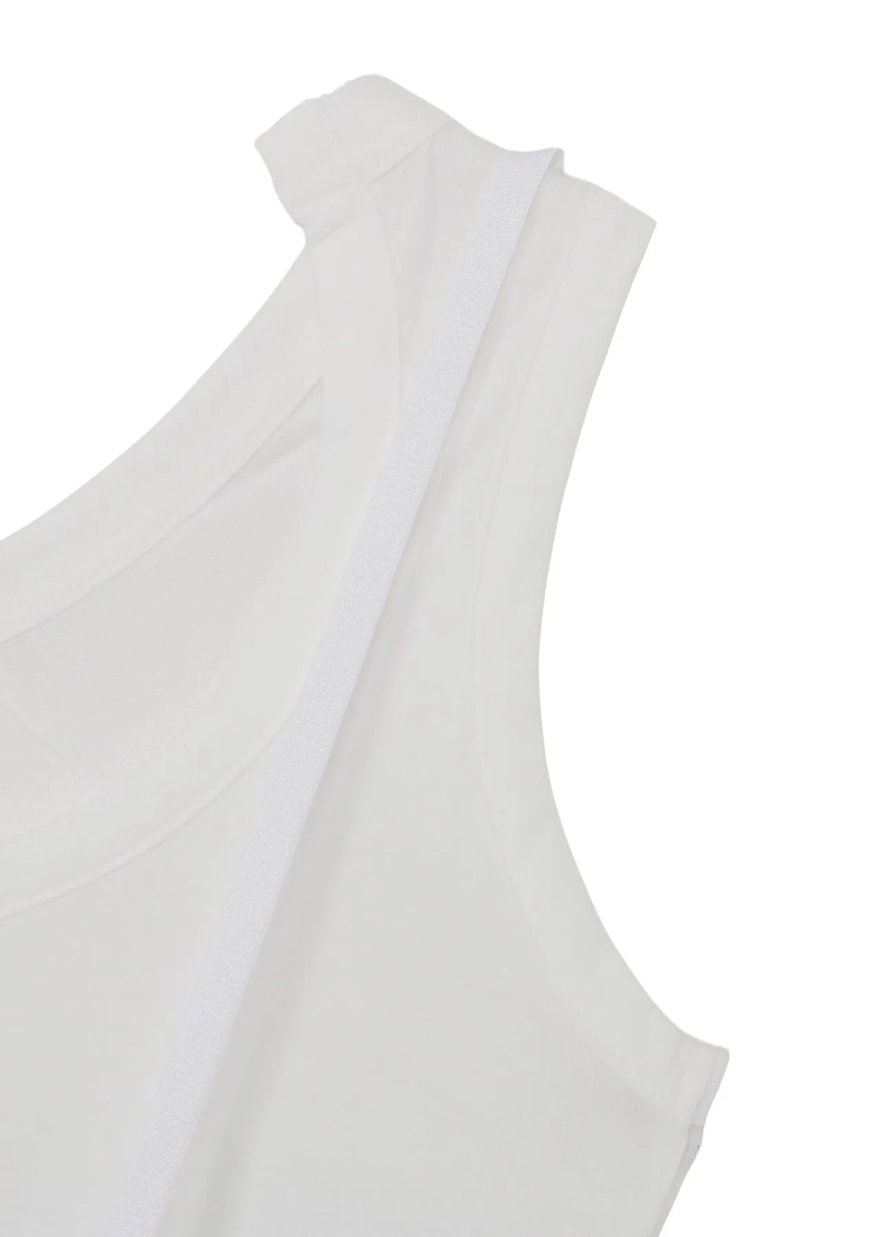 COTTON SINGLE JERSEY LACE TANK TOP sold by Yohji Yamamoto product image thumbnail 5