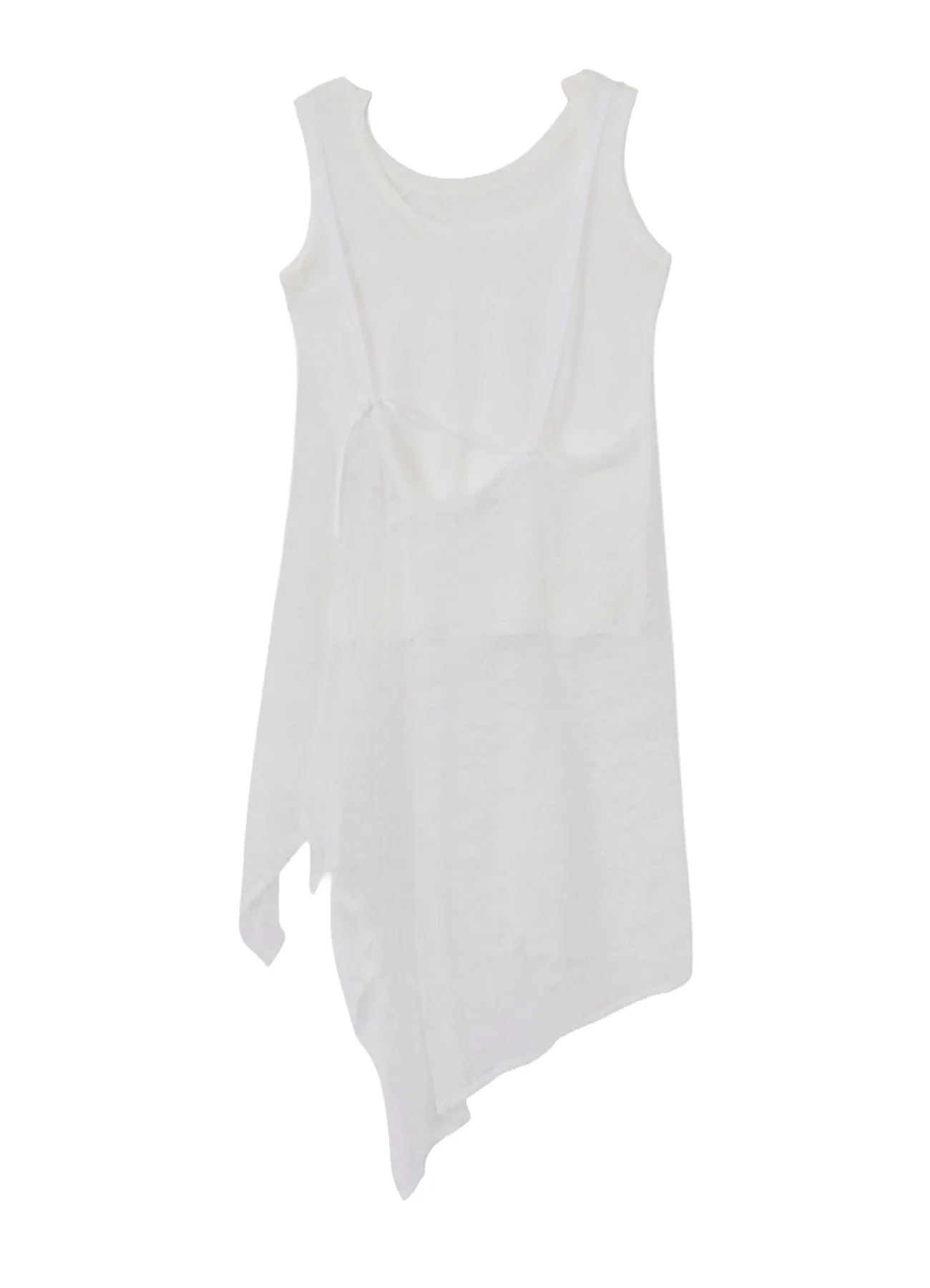 COTTON SINGLE JERSEY LACE TANK TOP sold by Yohji Yamamoto product image thumbnail 2
