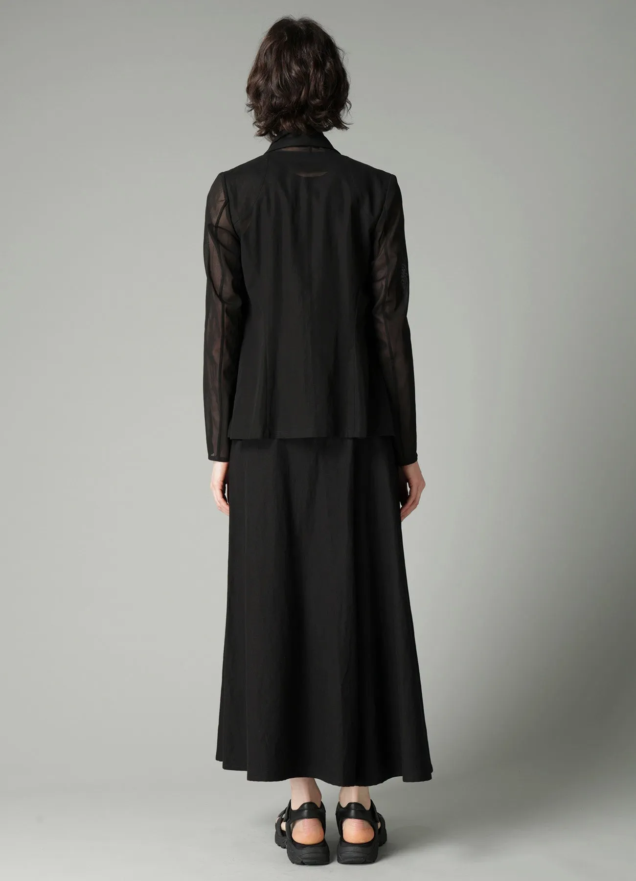 VOILE FRONT DRAPED DETAIL JACKET sold by Yohji Yamamoto product image thumbnail 5