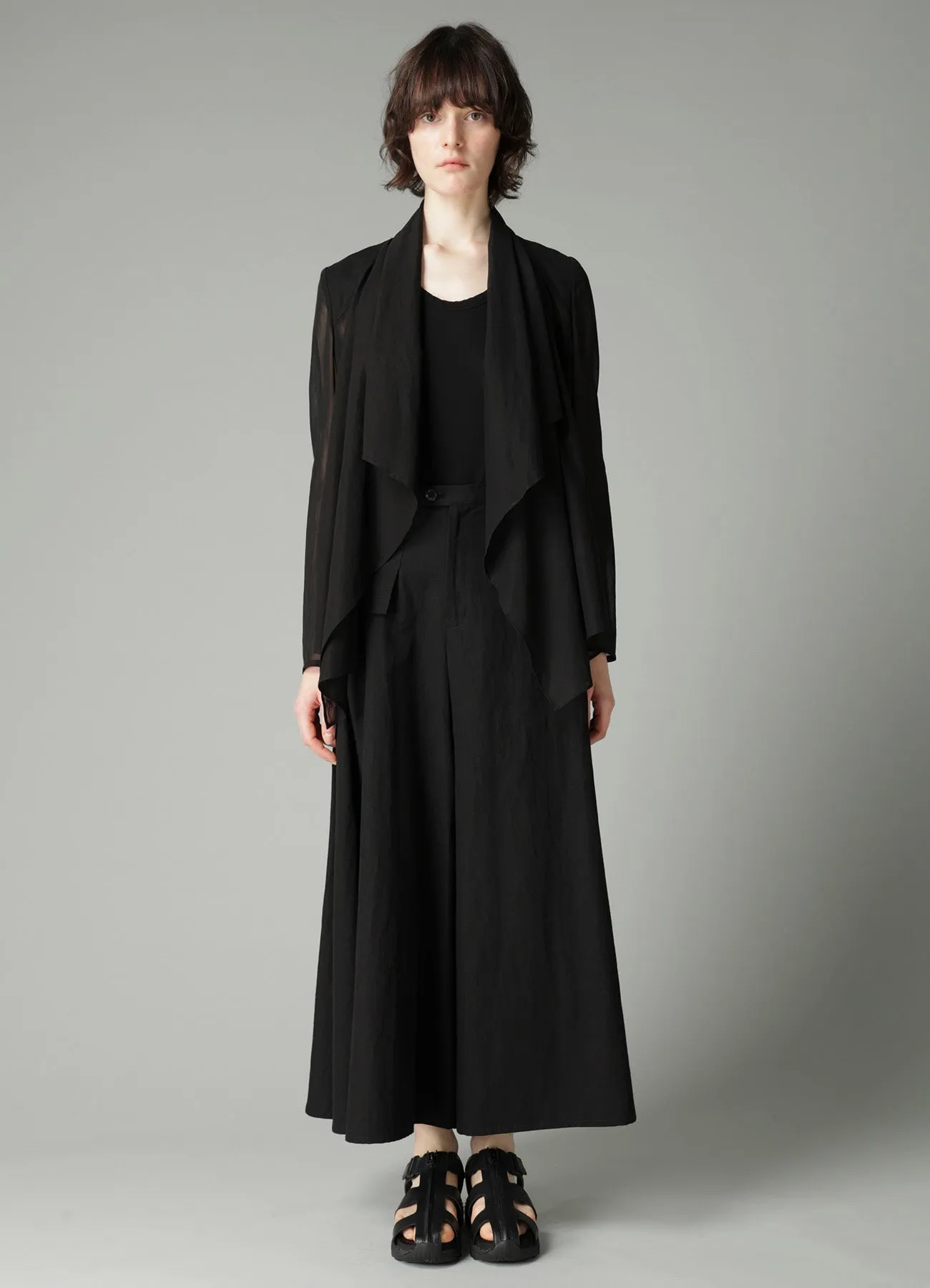 VOILE FRONT DRAPED DETAIL JACKET sold by Yohji Yamamoto product image thumbnail 3