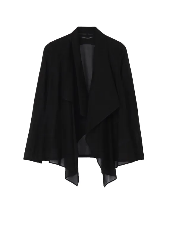 VOILE FRONT DRAPED DETAIL JACKET made by Yohji Yamamoto