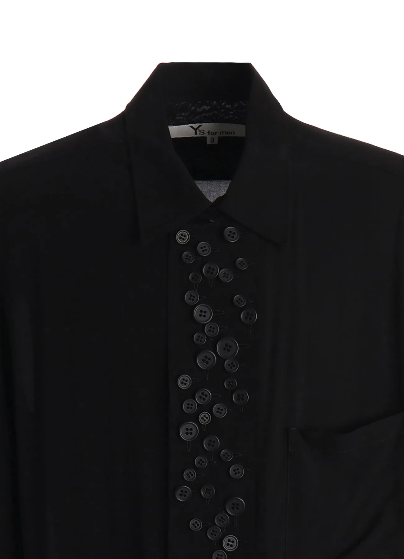 RAYON SHORT SLEEVE SHIRT WITH MANY BUTTONS sold by Yohji Yamamoto product image thumbnail 5