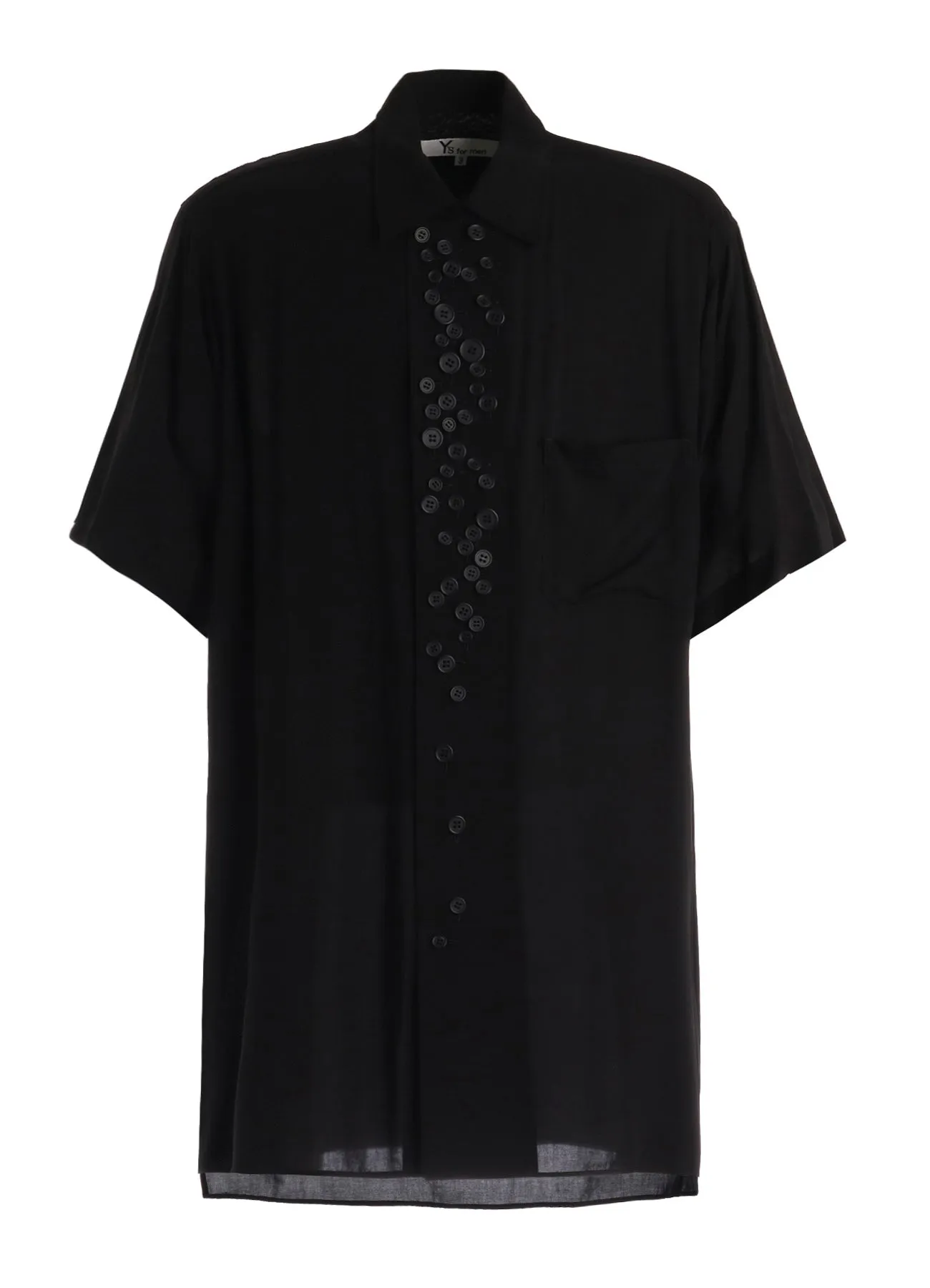 RAYON SHORT SLEEVE SHIRT WITH MANY BUTTONS sold by Yohji Yamamoto product image thumbnail 2