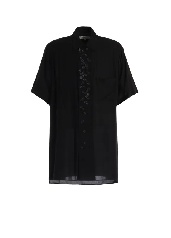 RAYON SHORT SLEEVE SHIRT WITH MANY BUTTONS made by Yohji Yamamoto
