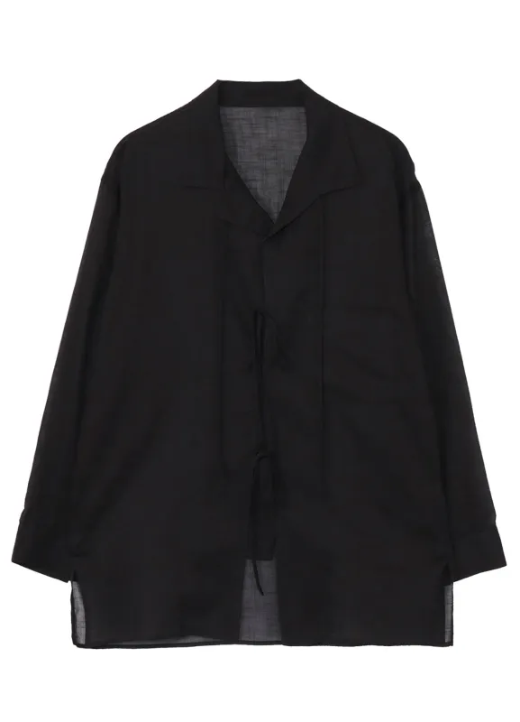 COTTON/LINEN SLAB LAWN RIBBON BLOUSE made by Yohji Yamamoto