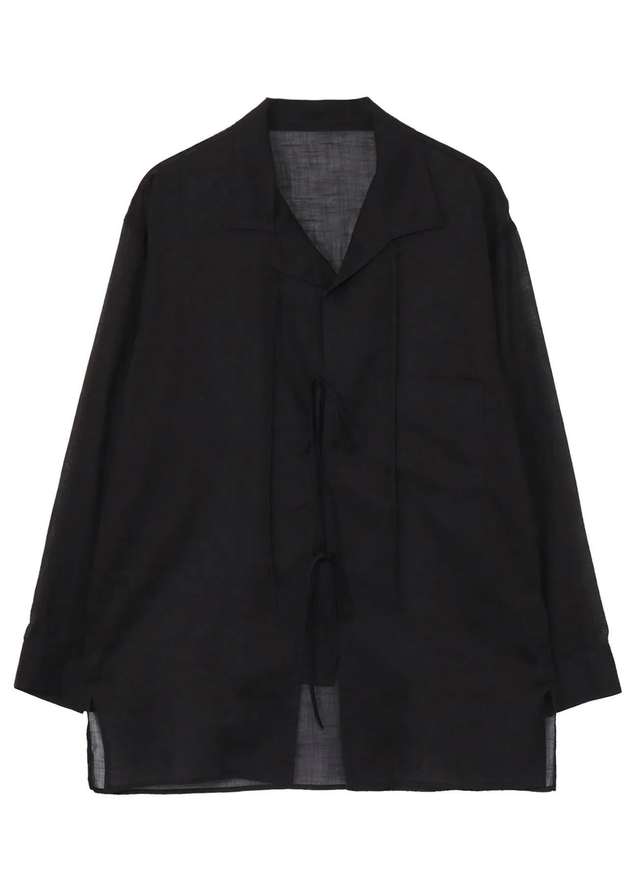 COTTON/LINEN SLAB LAWN RIBBON BLOUSE sold by Yohji Yamamoto