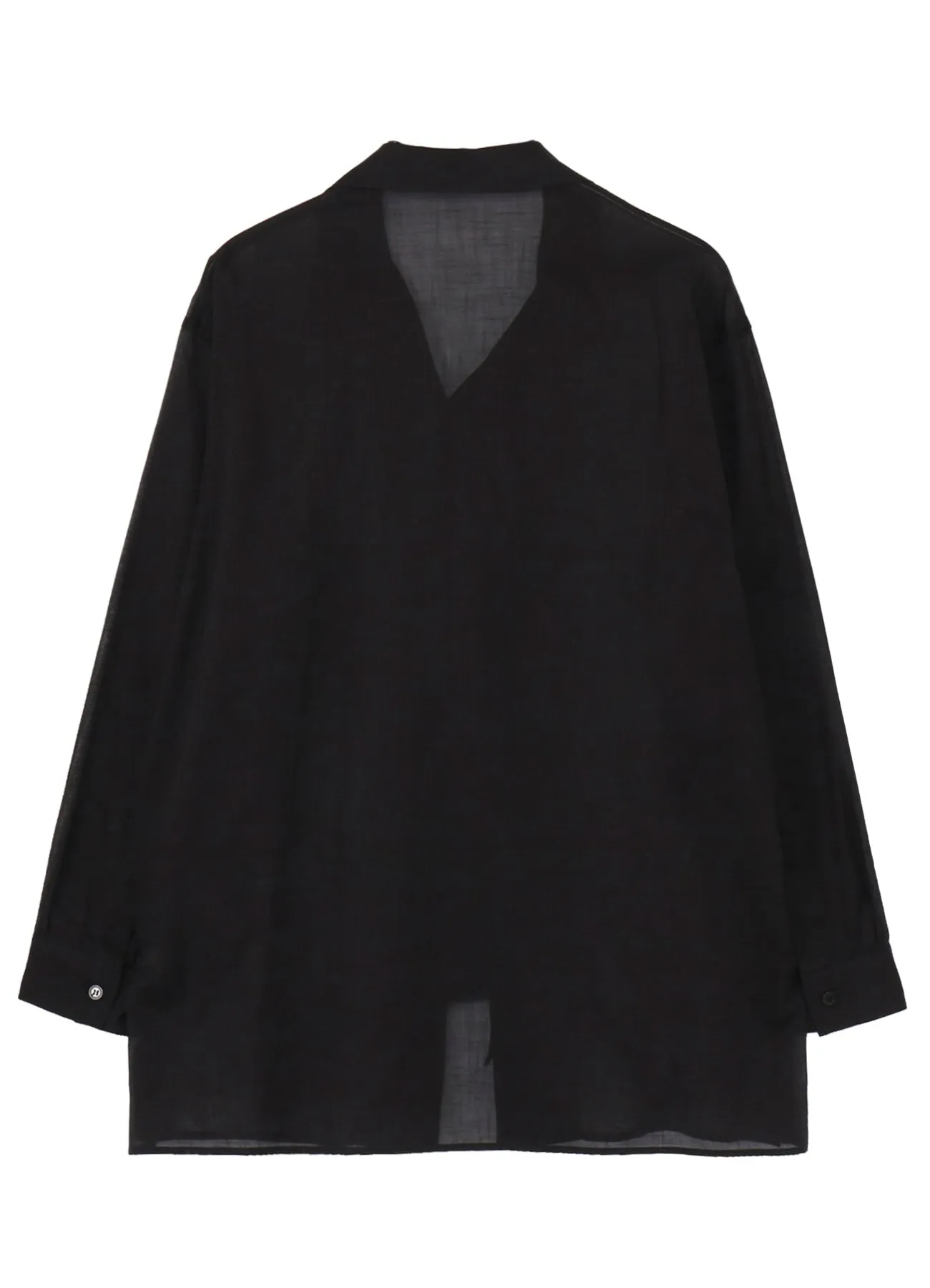 COTTON/LINEN SLAB LAWN RIBBON BLOUSE sold by Yohji Yamamoto product image thumbnail 3
