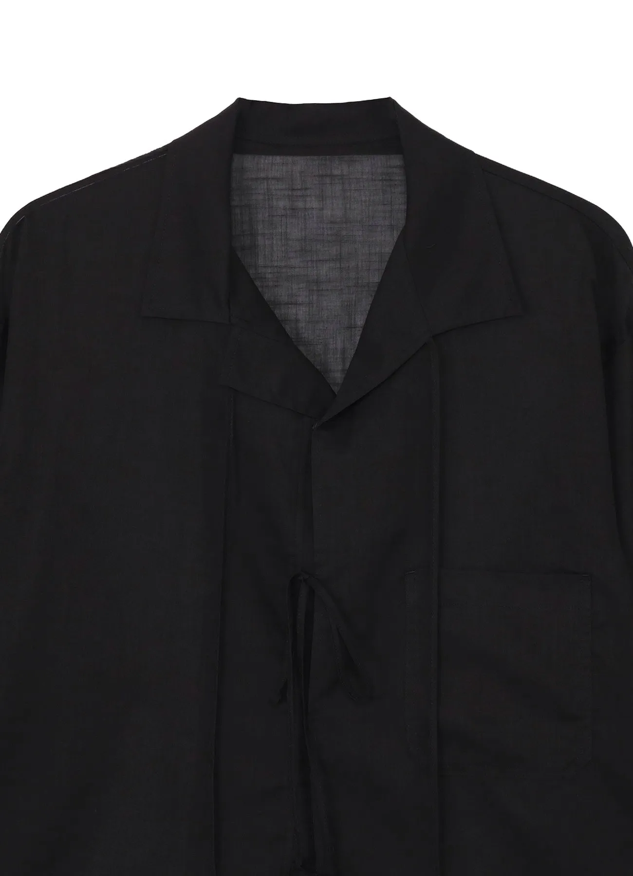 COTTON/LINEN SLAB LAWN RIBBON BLOUSE sold by Yohji Yamamoto product image thumbnail 4