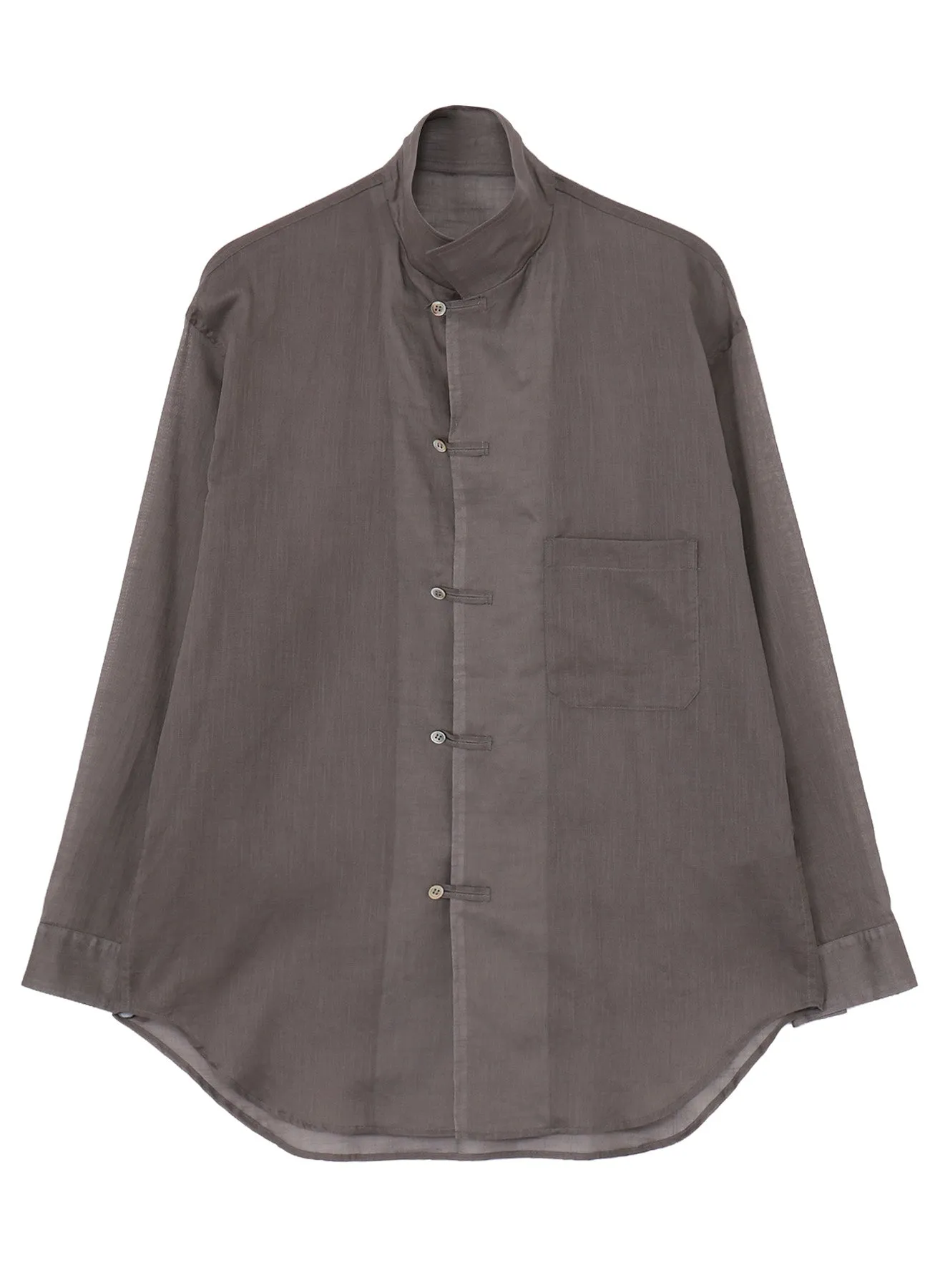 COTTON/LINEN SLAB LAWN OPEN COLLAR BLOUSE sold by Yohji Yamamoto product image thumbnail 3
