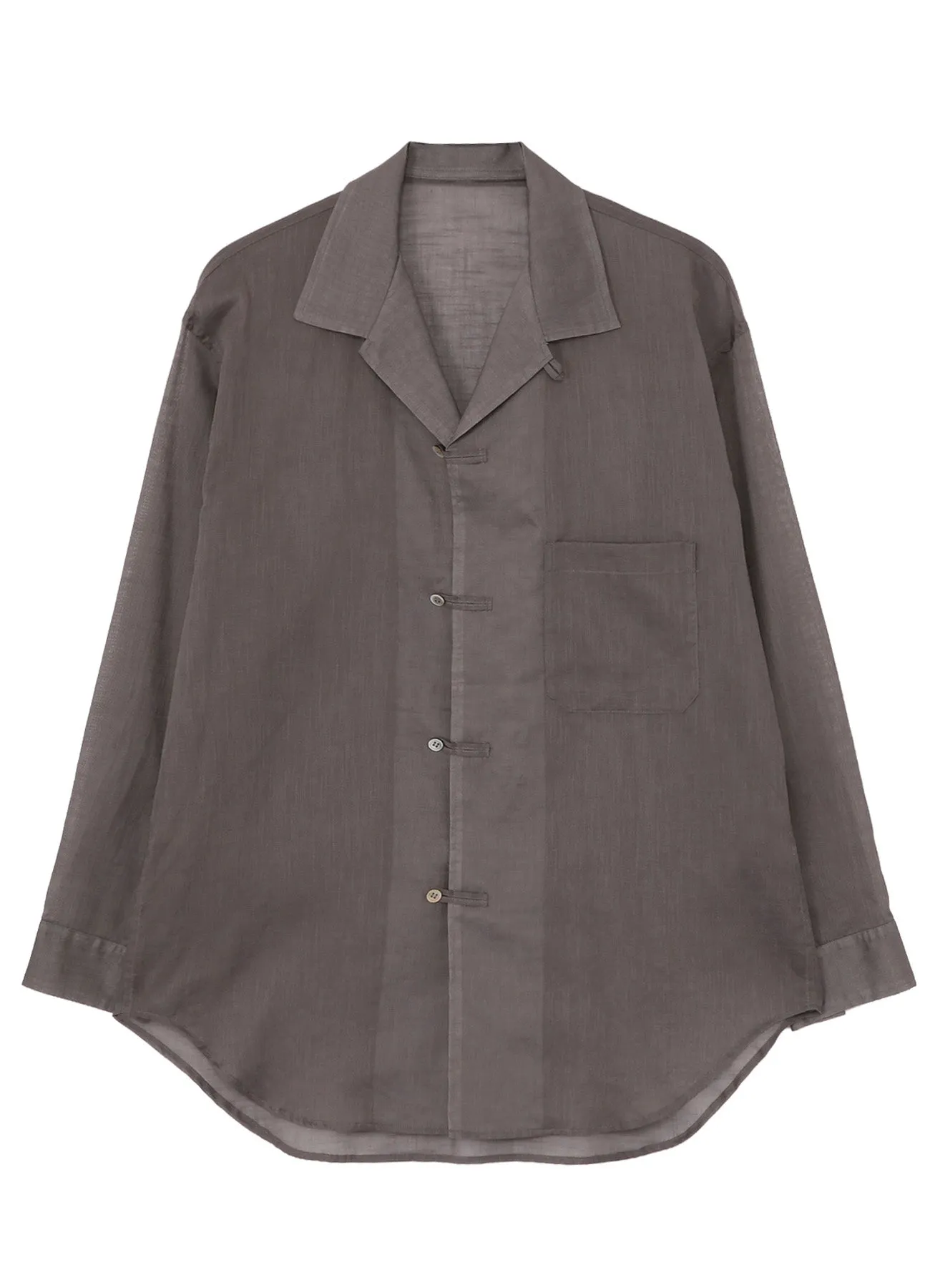COTTON/LINEN SLAB LAWN OPEN COLLAR BLOUSE sold by Yohji Yamamoto product image thumbnail 2