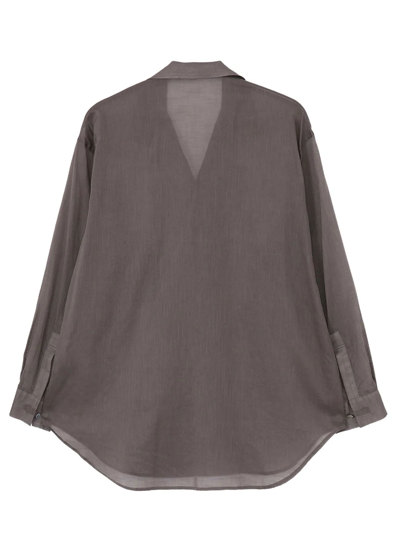 COTTON/LINEN SLAB LAWN OPEN COLLAR BLOUSE sold by Yohji Yamamoto product image thumbnail 4