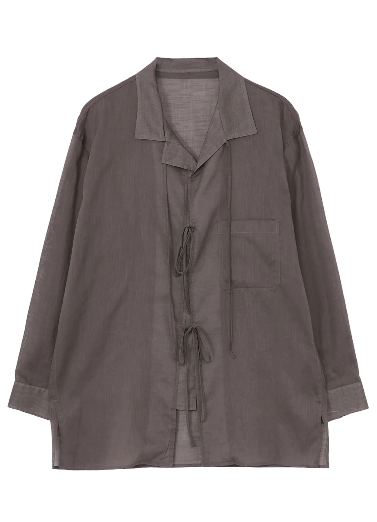 COTTON/LINEN SLAB LAWN RIBBON BLOUSE sold by Yohji Yamamoto product image thumbnail 2