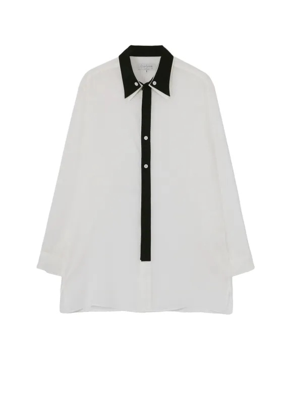 CELLULOSE LAWN DOUBLE COLLAR BLOUSE made by Yohji Yamamoto
