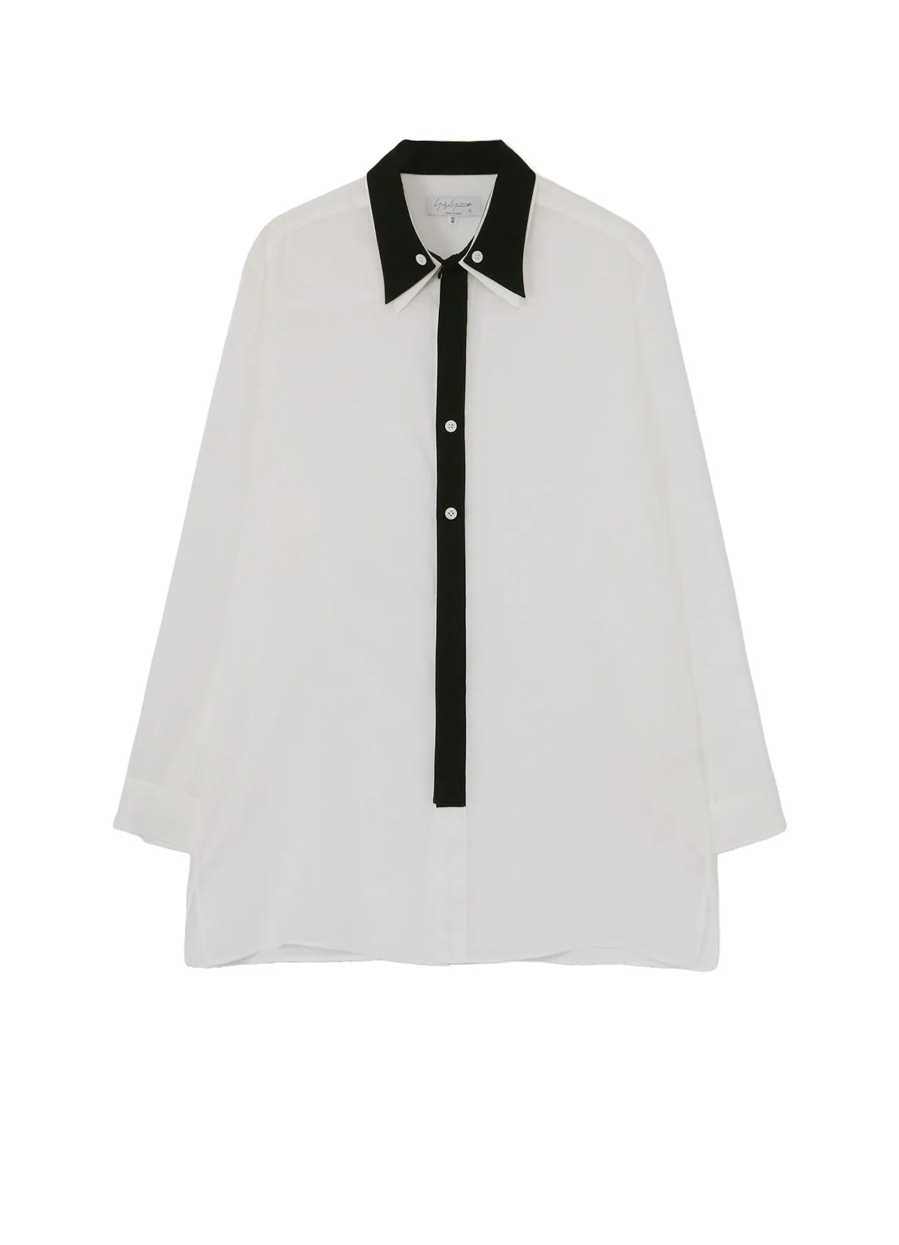 CELLULOSE LAWN DOUBLE COLLAR BLOUSE sold by Yohji Yamamoto